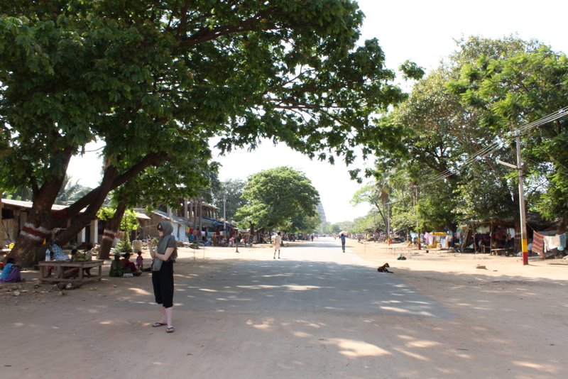 Facing west along the main bazaar.